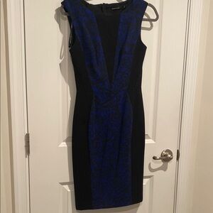 Elegant Black and Blue Dress by Karen Miller in size 6 (US)